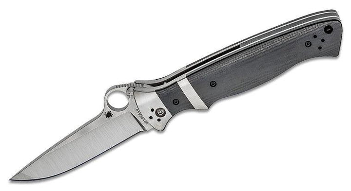 Spyderco Vallotton Sub-Hilt Linerlock Black Polished G10 Satin CPM S30V - Knives.mx