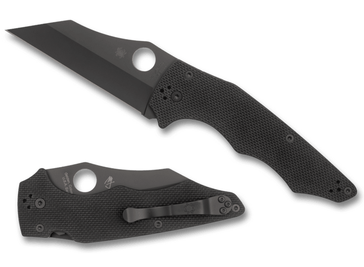Spyderco YoJumbo Compression Lock Black G10 DLC Coated Wharncliffe CPM S30V - Knives.mx