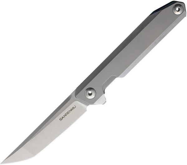 SRM Knives 1161 Framelock Satin Finish Stainless 14C28N Sandvik Stainless Tanto - Knives.mx