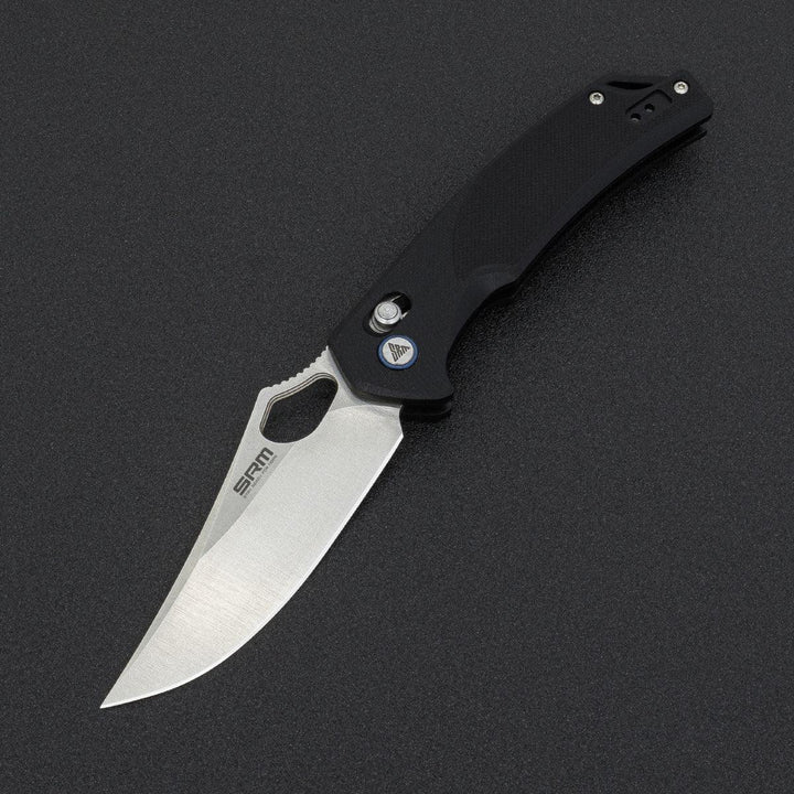 SRM Knives 9202 Ambi Lock Black G10 Satin D2 - Knives.mx