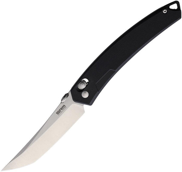 SRM Knives 9211 Ambi Lock Black G10 Satin Finish 8Cr13MoV - Knives.mx