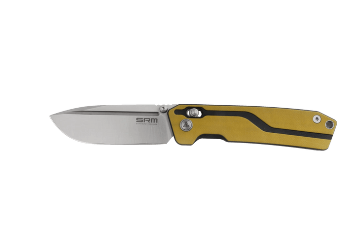 SRM Knives Rubik 7228 Black & Yellow G10 Satin VG-10 - Knives.mx