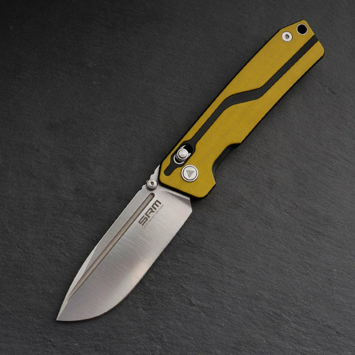 SRM Knives Rubik 7228 Black & Yellow G10 Satin VG-10 - Knives.mx