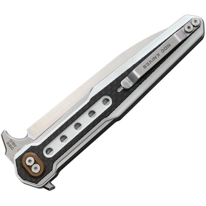 Stedemon NOC DG12 Linerlock White G10 Two Tone 440C - Knives.mx