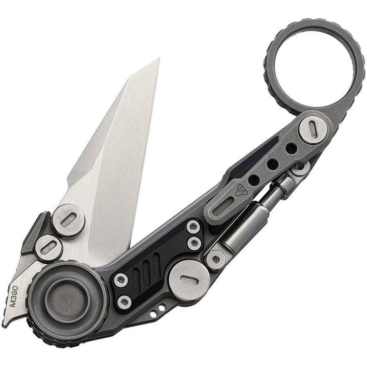 Stedemon NOC MT11 Linerlock Black & Gray Titanium Two Tone Bohler M390 - Knives.mx