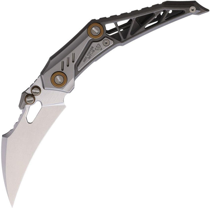 Stedemon NOC MT18 Framelock Gray Titanium Stonewash Bohler M390 - Knives.mx