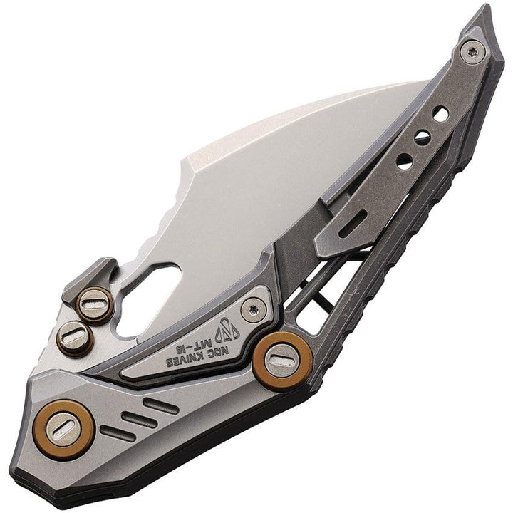 Stedemon NOC MT18 Framelock Gray Titanium Stonewash Bohler M390 - Knives.mx