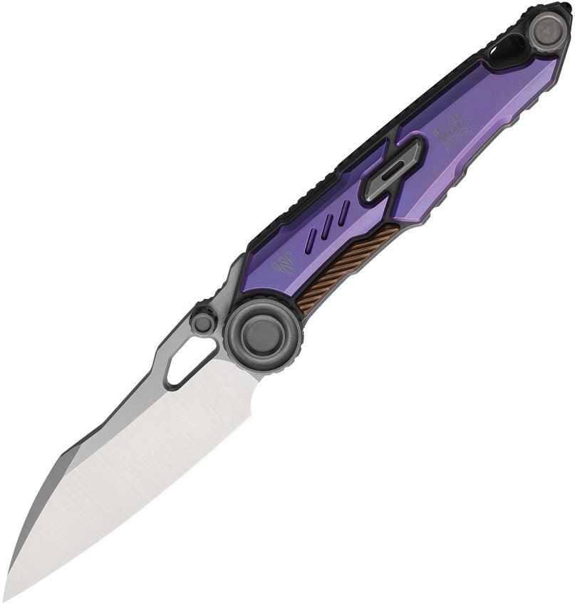 Stedemon Noc Mt19 Linerlock Purple Anodized Titanium Satin Bohler M390