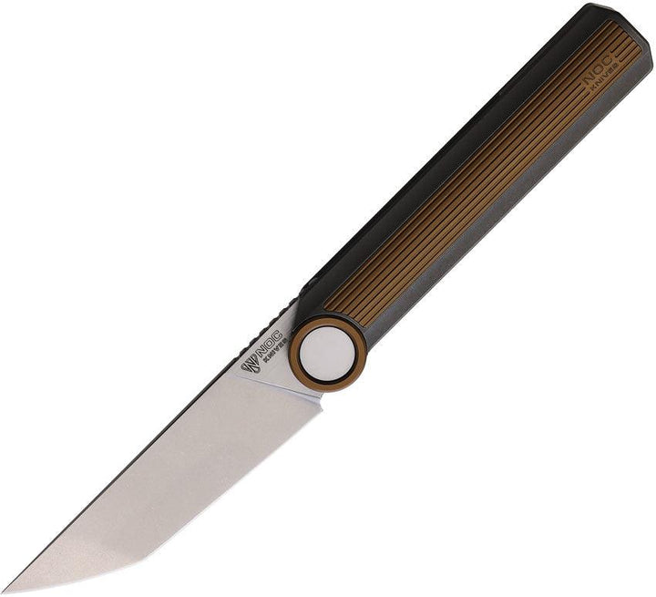 Stedemon NOC MT20 Framelock Bronze & Gray Titanium Stonewash Tanto Bohler M390 - Knives.mx