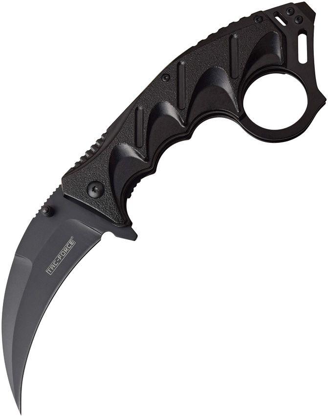 Tac Force Karambit Linerlock A/O Black TiNi Coated 3Cr13 Stainless - Knives.mx