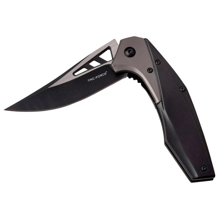 Tac Force Linerlock A/O Black & Gray TiNi Stainless Two Tone 3Cr13 - Knives.mx