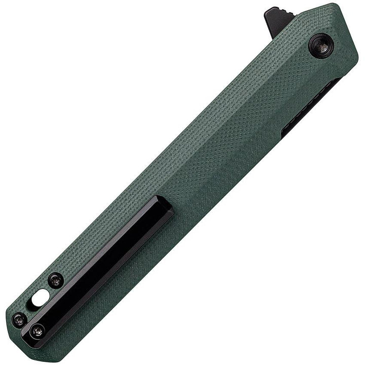 Tekto Knives F2 Bravo Linerlock OD Green G10 Black Accents Titanium Coated D2 - Knives.mx