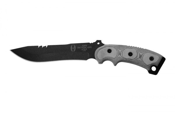 TOPS Knives Anaconda 7B Black Linen Micarta 1095HC - Knives.mx