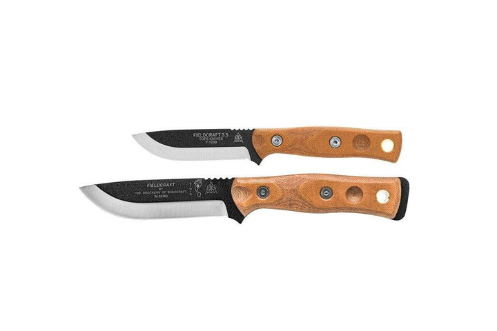 TOPS Knives Bob Fieldcraft 3.5 Tan Canvas Micarta Black 1095HC - Knives.mx