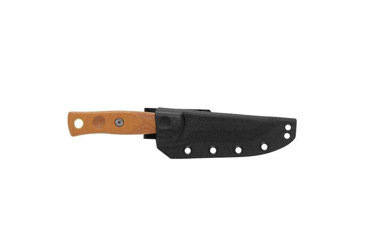 TOPS Knives Bob Fieldcraft 3.5 Tan Canvas Micarta Black 1095HC - Knives.mx