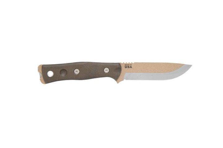 TOPS Knives BOB Hunter Fieldcraft Green Canvas Micarta Tan 1095HC - Knives.mx