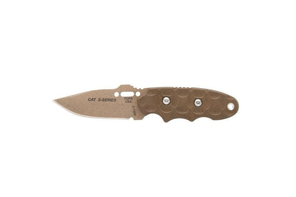 TOPS Knives C.A.T. 200S-04 Green Micarta Coyote Tan 1095HC - Knives.mx