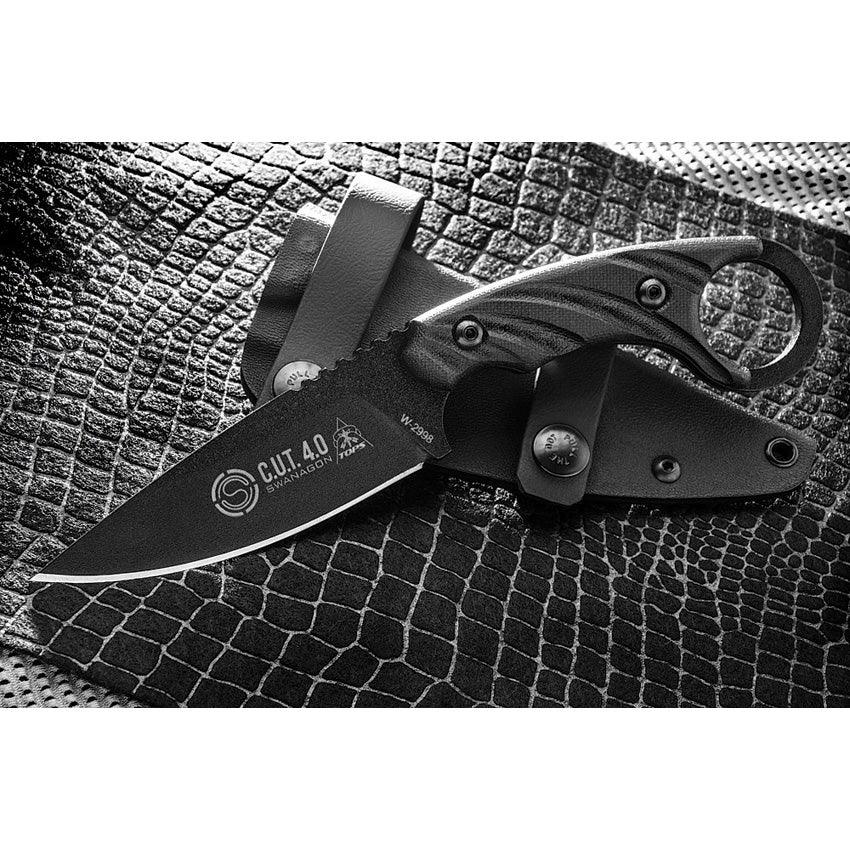 TOPS Knives C.U.T. Combat Utility Tool Blackout Canvas Micarta Tractio