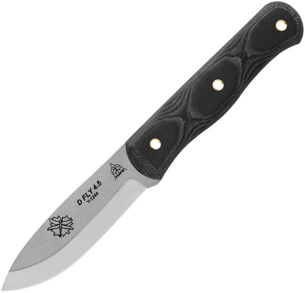 TOPS Knives D Fly 4.5 Black Canvas Micarta Bead Blast 1095HC - Knives.mx