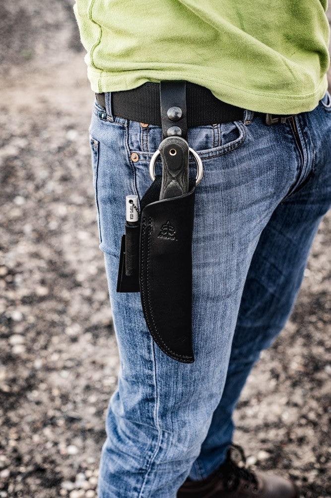 TOPS Knives D Fly 4.5 Black Canvas Micarta Bead Blast 1095HC - Knives.mx