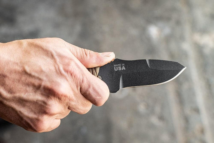 TOPS Knives Desert Fox Paracord Wrap Tactical Gray 1095HC - Knives.mx