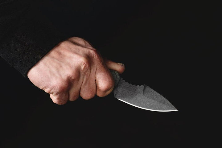 TOPS Knives Felony Stop Black Linen Micarta Tactical Gray 1095HC - Knives.mx