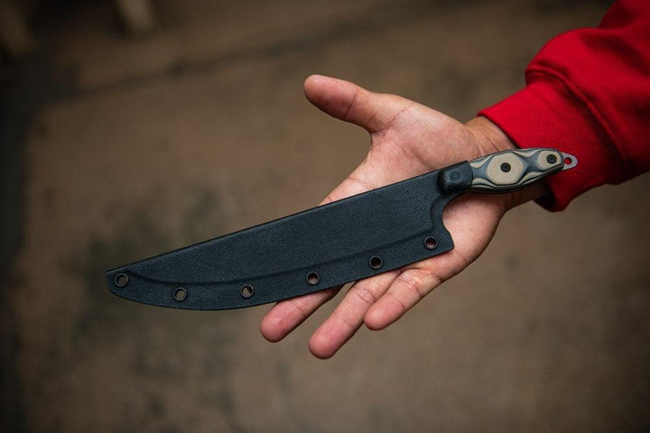 TOPS Knives Filet Tan/Black SureTouch G10 Tumble 154CM - Knives.mx