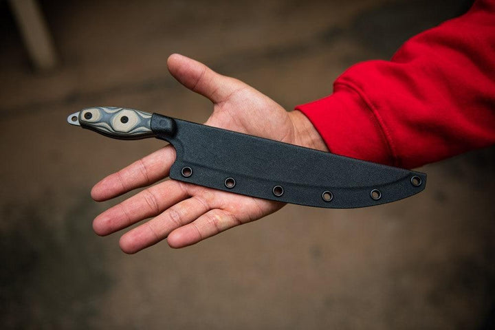 TOPS Knives Filet Tan/Black SureTouch G10 Tumble 154CM - Knives.mx