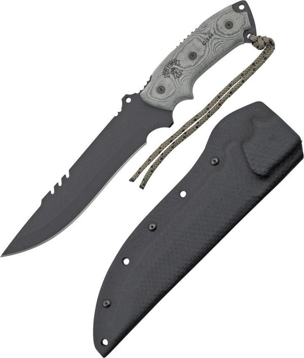 TOPS Knives Firestrike FS45 Combat Fixed 7" Black Linen Micarta 1095HC - Knives.mx
