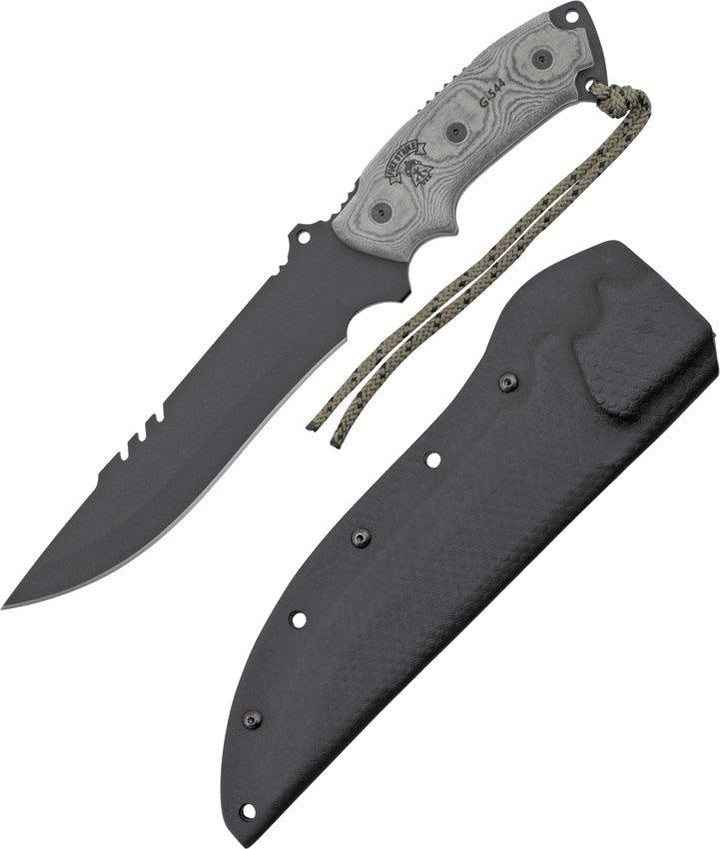 TOPS Knives Firestrike FS45 Combat Fixed 7" Black Linen Micarta 1095HC - Knives.mx