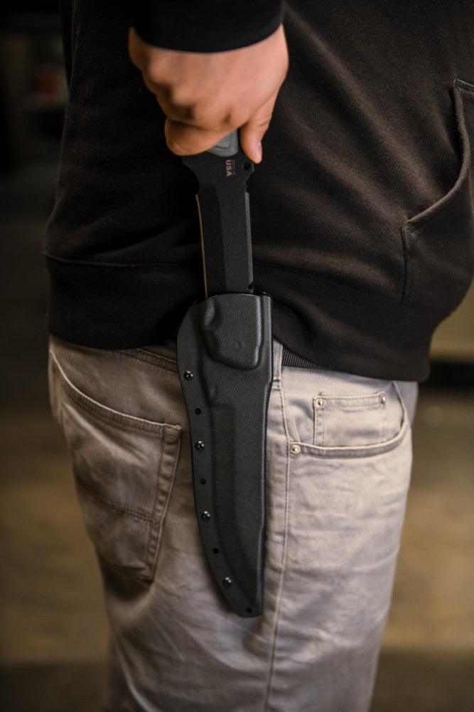 TOPS Knives Firestrike FS45 Combat Fixed 7" Black Linen Micarta 1095HC - Knives.mx