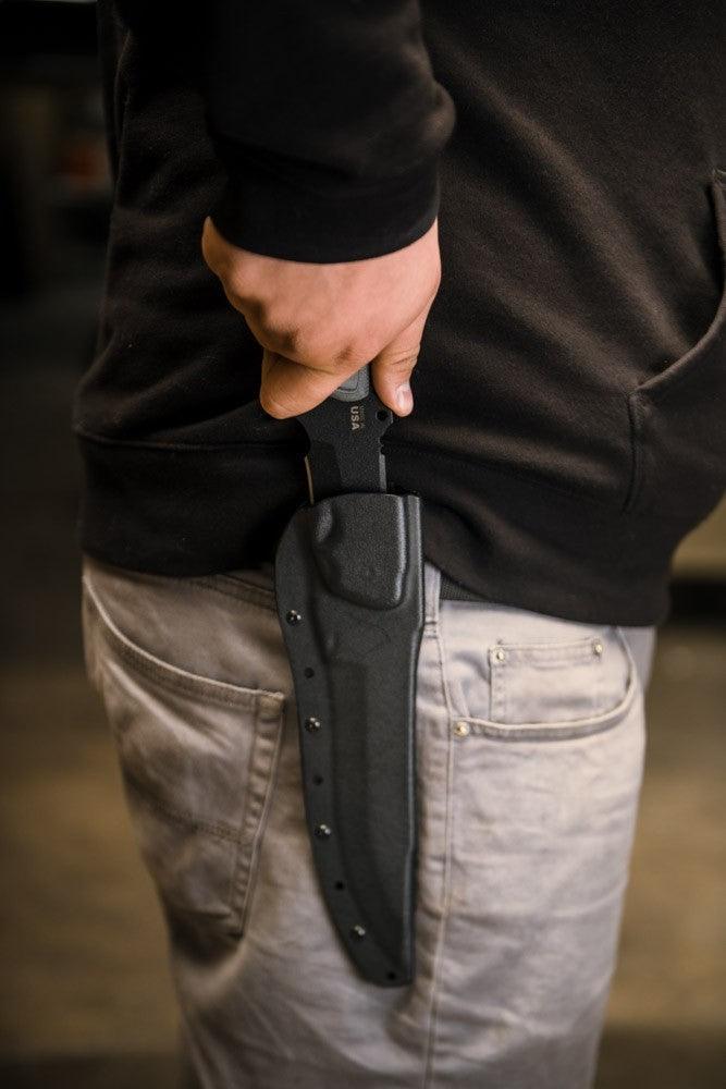 TOPS Knives Firestrike FS45 Combat Fixed 7" Black Linen Micarta 1095HC - Knives.mx