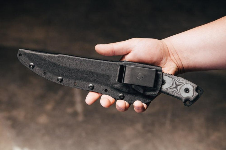 TOPS Knives Firestrike FS45 Combat Fixed 7" Black Linen Micarta 1095HC - Knives.mx