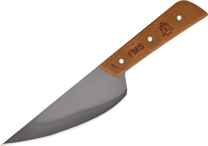 TOPS Knives Frog Market Special Tan Canvas Micarta Tungsten Cerakote 1095HC - Knives.mx