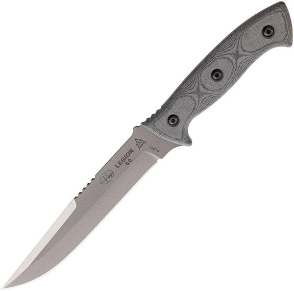 TOPS Knives Hazen Legion Black Linen Micarta Sandblast 1095HC - Knives.mx