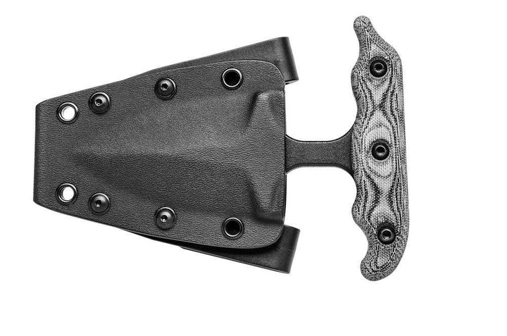 TOPS Knives I-Stick Push Dagger Black Canvas Micarta Traction Coating 1075HC - Knives.mx