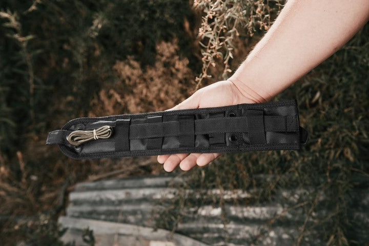 TOPS Knives Longhorn Bowie Black Linen Micarta Rocky Mountain Tread River Wash 1095HC - Knives.mx