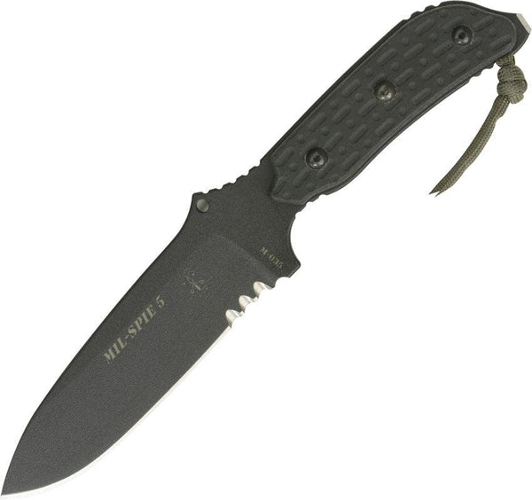 TOPS Knives Mil-SPIE 5 Black Canvas Micarta 1095HC - Knives.mx