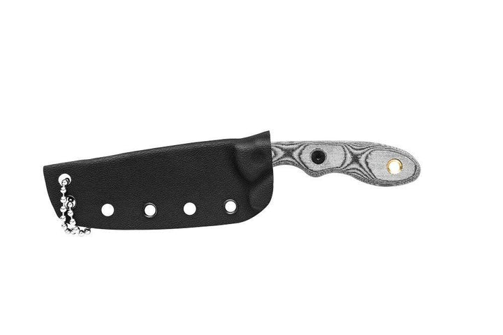 TOPS Knives Mini Scandi Knife Black Linen Micarta 1095HC - Knives.mx