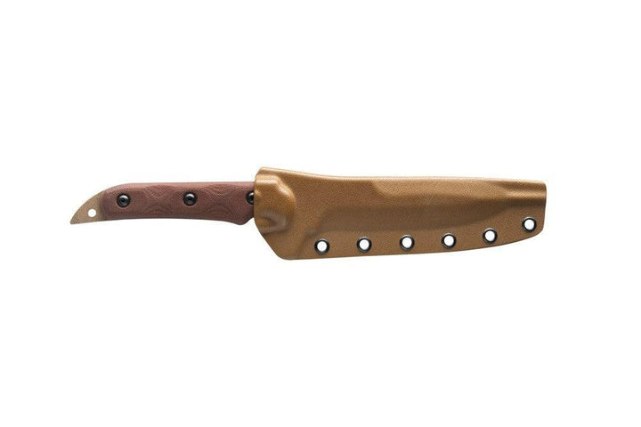 TOPS Knives Missile Strike Tan Canvas Micarta Coyote Tan Coating Spear 1095HC - Knives.mx