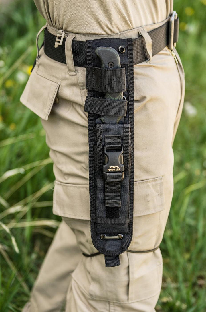 TOPS Knives Mission Team 21 Green/Black G10 1095HC - Knives.mx