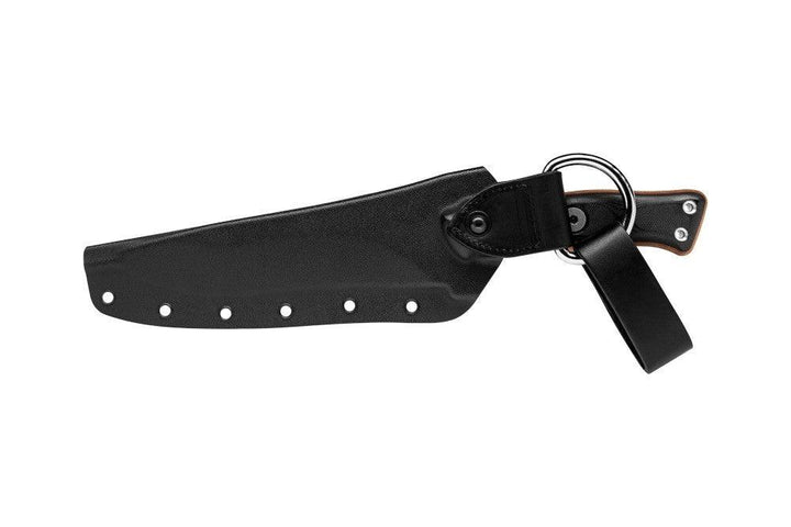 TOPS Knives Operator 7 Tan Canvas Micarta/Black G10 Acid Rain 1075HC - Knives.mx