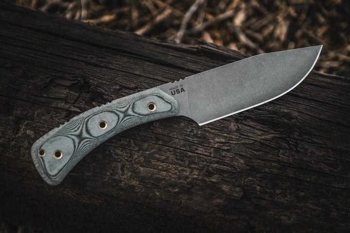 TOPS Knives Pasayten Lite Traveller Black Linen Micarta 154cm - Knives.mx