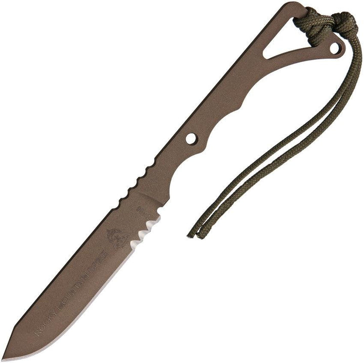 TOPS Knives Rocky Mountain Spike Skeletonized Sandstorm Bronze 1095HC - Knives.mx