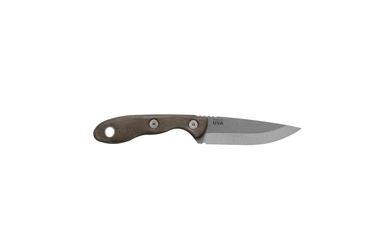 TOPS Knives Scandi Trekker Green Canvas Micarta Tumble 1095HC - Knives.mx