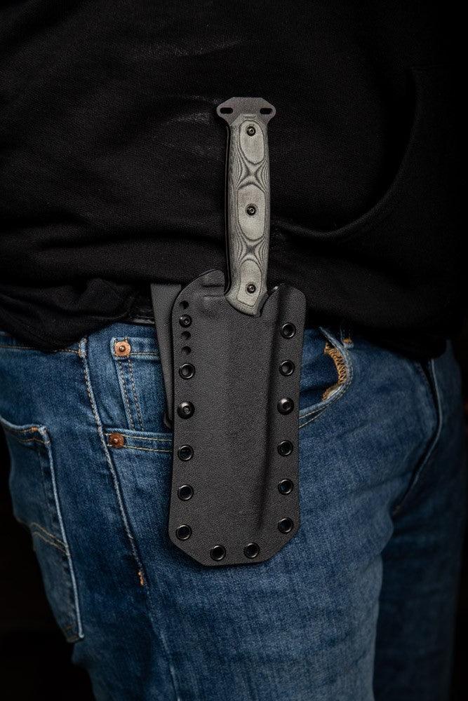 TOPS Knives Skullcrushers Xtreme Sidekick Black Linen Micarta Coating 1095HC - Knives.mx