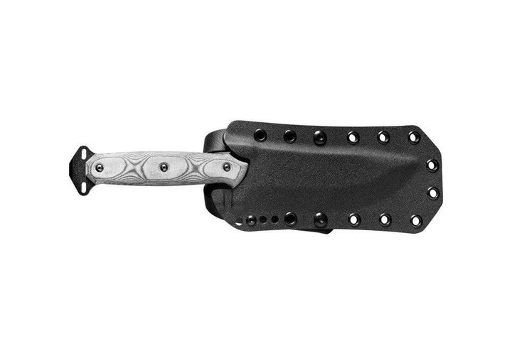 TOPS Knives Skullcrushers Xtreme Sidekick Black Linen Micarta Coating 1095HC - Knives.mx