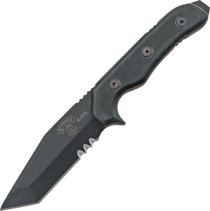 TOPS Knives Sky Marshall Black G10 Black Traction Coating Tanto 1095HC - Knives.mx