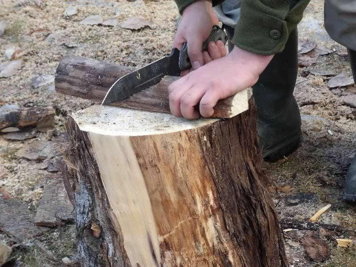 TOPS Knives Steel Eagle 107C Black Linen Micarta Black Traction Coating 1095HC - Knives.mx