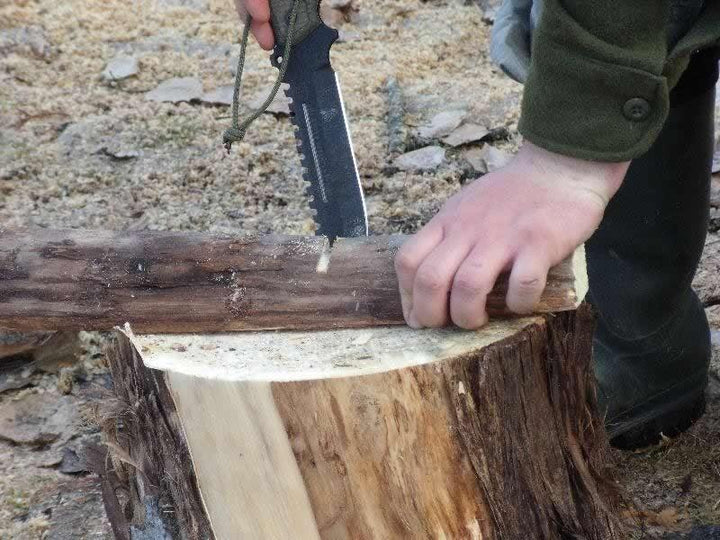 TOPS Knives Steel Eagle 107C Black Linen Micarta Black Traction Coating 1095HC - Knives.mx